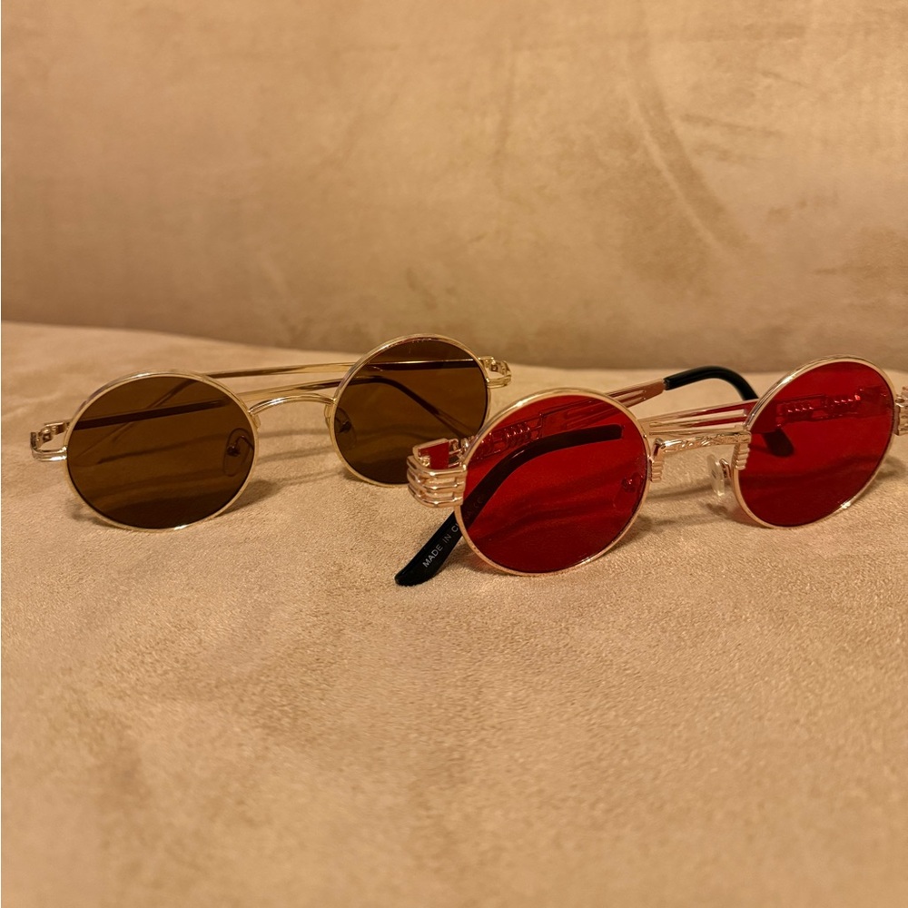 Hippy Circle Sunglasses 2pc. Set